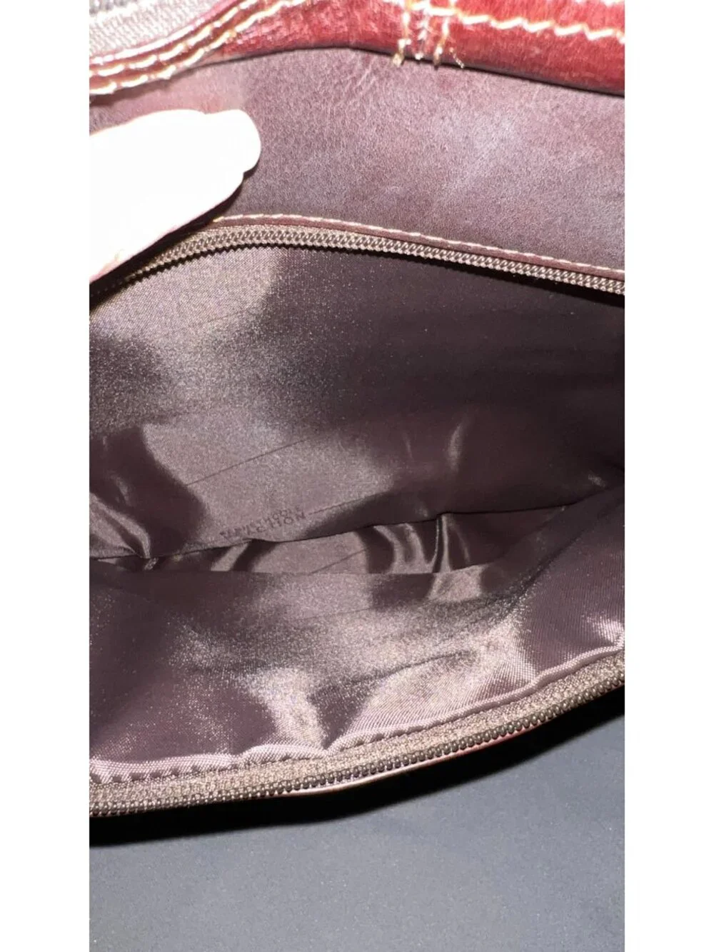 Kenneth Cole Reaction Brown Leather Briefcase Laptop Bag With Shoulder Strap